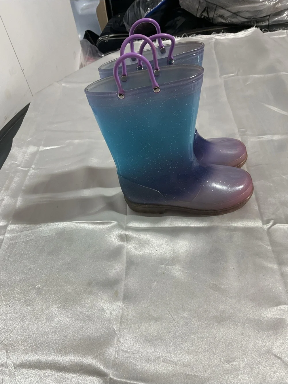 Kids Gradient Rain Boots - Blue/Purple/Pink